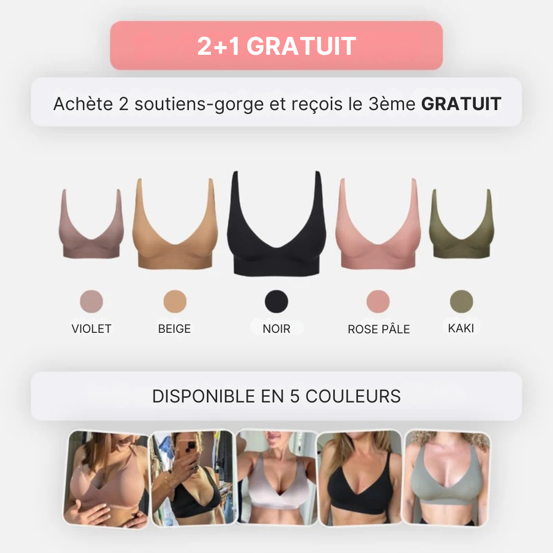 Soutien-gorge gainant sans armatures