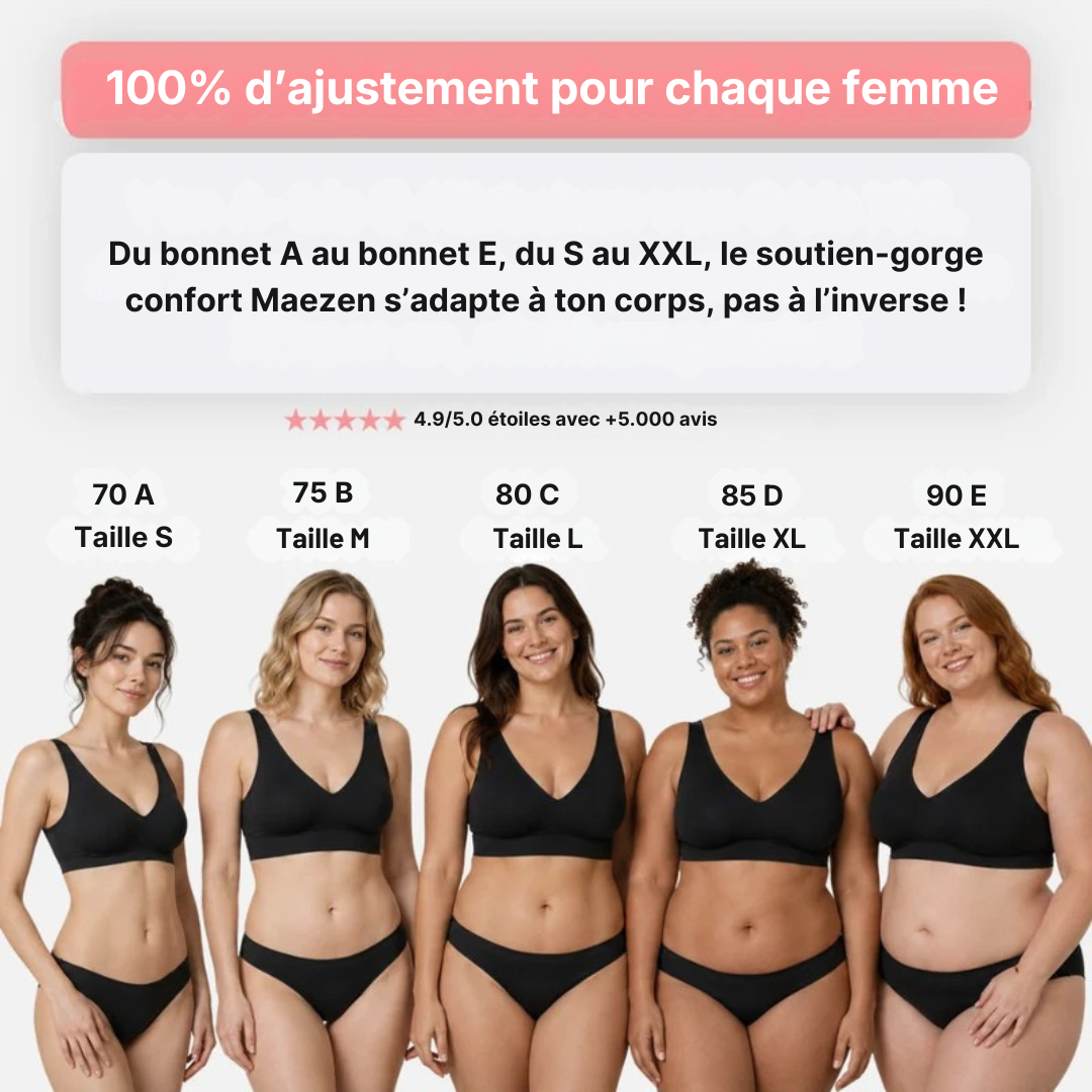 Soutien-gorge gainant sans armatures