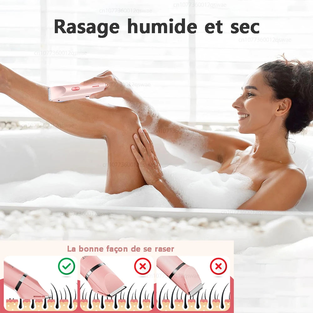 Electric Shaver for Woman Double Head Dual Purpose Female Razor Body Epilator Leg Underarm Bikini Electric Hair Remover Trimmer
